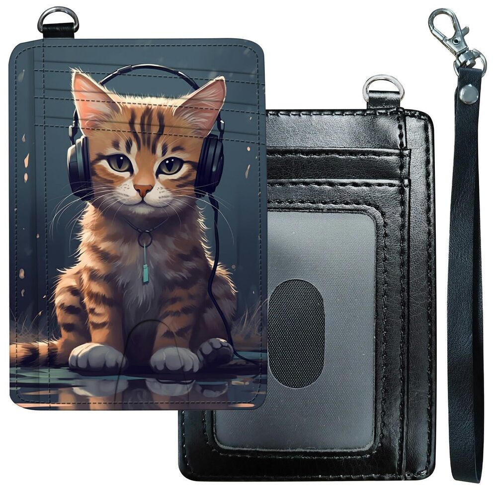 5969 Slim Minimalist Wallet & [ Wrist Strap ] PU Leather RFID Blocking